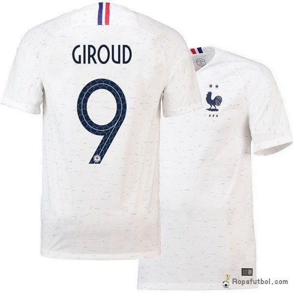 Camiseta Francia Replica Segunda Ropa Giroud 2018 Blanco